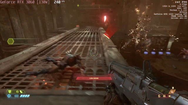 ? NVIDIA GeForce RTX 3060 [Laptop, 130W] - DOOM Eternal gameplay benchmarks (1080p) смотреть онлайн