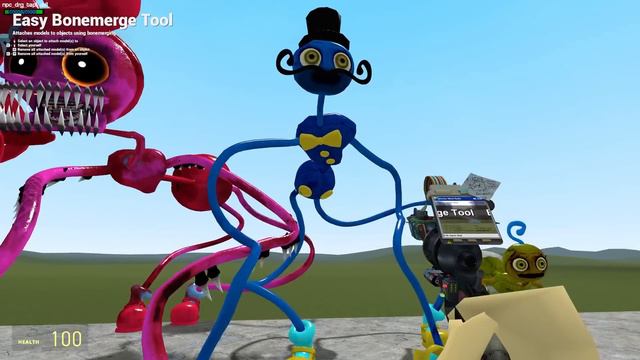 NIGHTMARE FAMILY LONG LEGS VS TRAIN EATER FAMILY LONG LEGS VS BUFF FAMILY LONG LEGS In Garry's Mod!