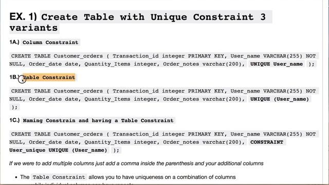 HOW TO USE POSTGRESQL UNIQUE CONSTRAINT & INDEX | PSQL UNIQUE EXAMPLES смотреть онлайн