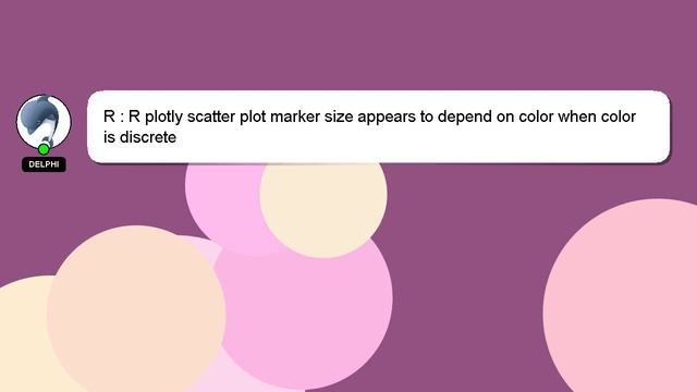 R : R plotly scatter plot marker size appears to depend on color when color is discrete смотреть онлайн
