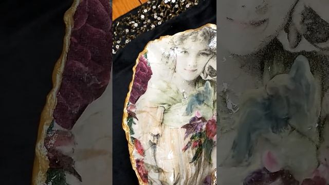 Layered Decoupage & Painted Victorian Photo ~ Embellished Finished Product ?