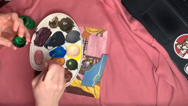 РИСУНОК АКРИЛОМ НА ОДЕЖДЕ (рисую Рапунцель на толстовке) смотреть онлайн
