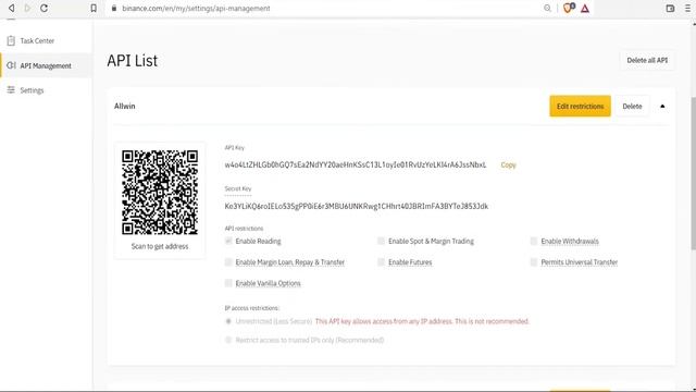Create Binance api key and secret key смотреть онлайн