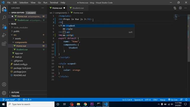 Vue JS 3 tutorial in Hindi #19 Props with example смотреть онлайн