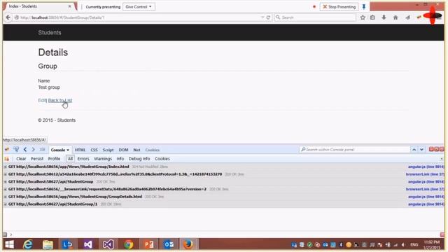 Создание одностраничного Веб-приложения на AngularJS. Использование WEB.API сервисов смотреть онлайн