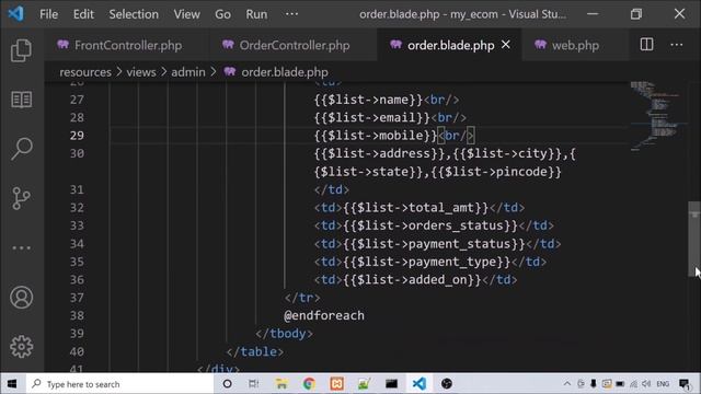 Step by step eCommerce website Development using Laravel 8 - Part 44 (Admin Order Section) смотреть онлайн