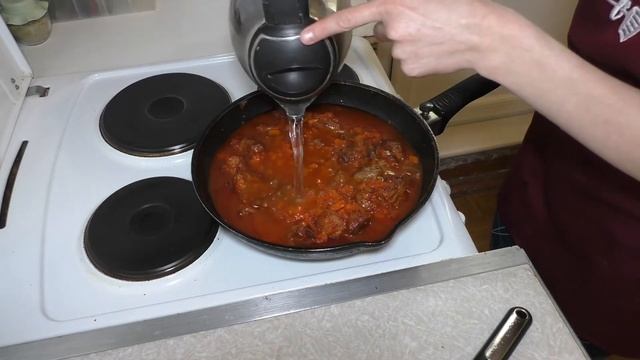 Гуляш из Говядины-по ГОСТУ. как в Советских Столовых было.Картошка с подливкой.potatoes with gravy. смотреть онлайн