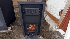 Печь для бани на два помещения. С камин-конвектором.