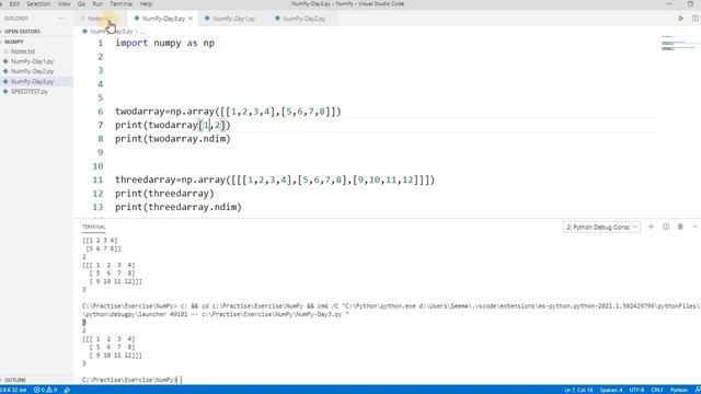 Accessing Elements Multidimensional Array | Python NumPy Tutorial | NumPy Array | Python Programmin смотреть онлайн