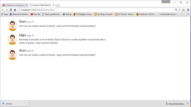 Bootstrap Chapter 27 - Bootstrap Media Object – list part 3 смотреть онлайн