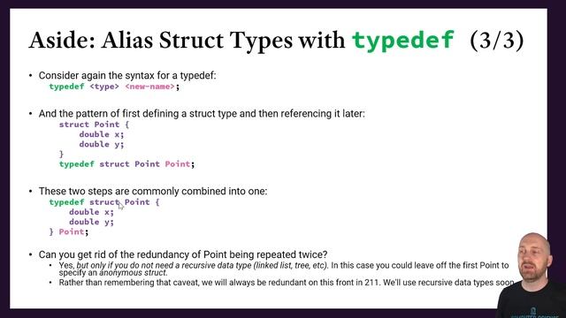 Structs (Structures) in C - An Introductory Tutorial on typedefs, struct pointers, & arrow operator смотреть онлайн