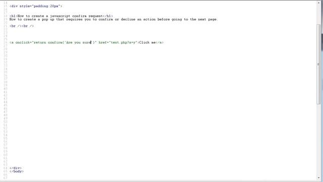 How to create a javascript confirm request - Tutorial смотреть онлайн