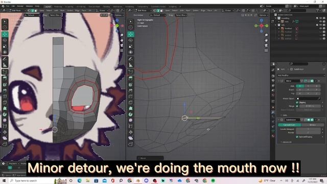 How to Model a 3D Furry Head in Blender || Mini Tutorial смотреть онлайн