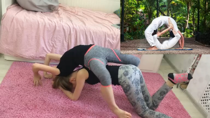 Девушки гимнастки. Гимнастические фигуры. смотреть онлайн