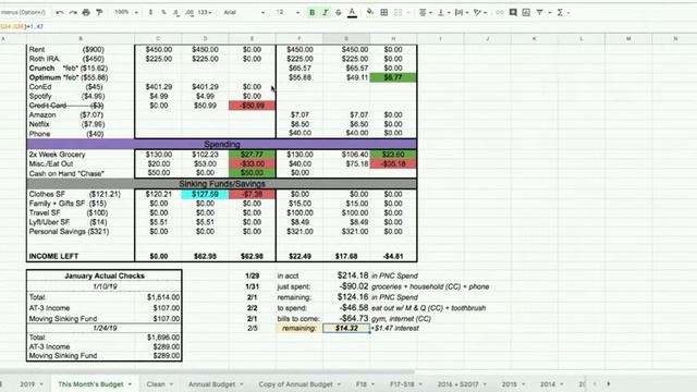 January 2019 Budget Reconciliation | Excel & Every Dollar смотреть онлайн