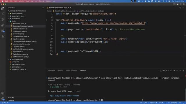 Playwright with Javascript | How to handle Bootstrap multi select DropDown | Part 13 смотреть онлайн