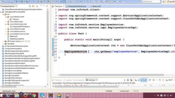 73.Calling stored procedure in Spring JDBC using SimpleJdbcCall_PART3