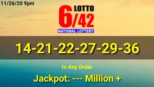 9pm PCSO Lotto Result Today November 26, 2020 2D, 3D, EZ2, Swertes, STL, 6/42, 6/49 смотреть онлайн