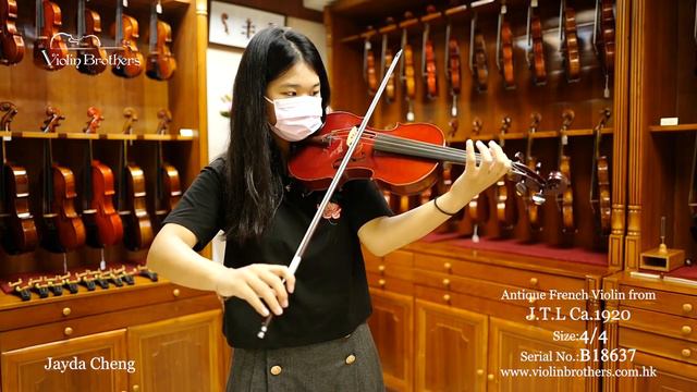 J.T.L._ B18637_ 4/4 Antiqeu Violin Ca.1920_ Open String & Scale