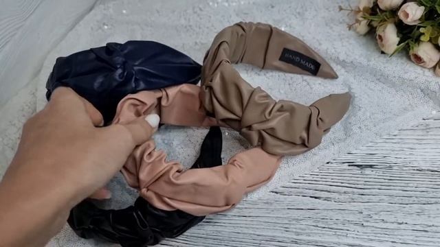 Обруч для волос жатка из эко-кожи смотреть онлайн