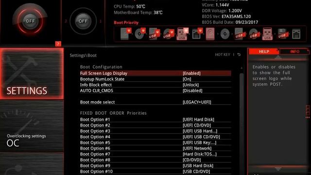 BIOS MSI X370 Gaming M7 ACK смотреть онлайн