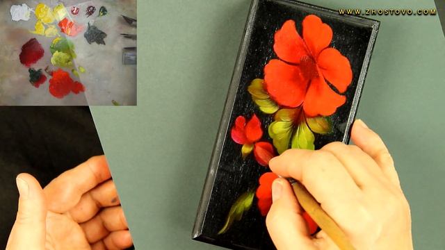 Деревянная Купюрница. Мастер-класс. Жостовская роспись от Художника Ларисы Гончаровой смотреть онлайн