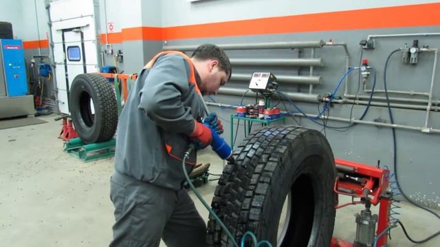 Ошиповка грузовых шин смотреть онлайн