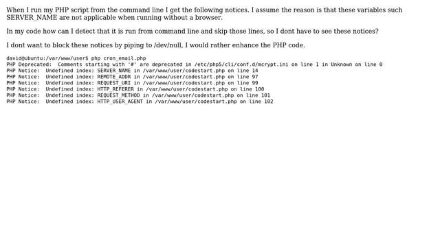 In PHP how can I detect code is being run from command line? (2 Solutions!!) смотреть онлайн