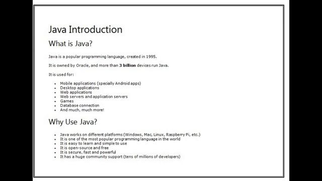 Java Tutorial Video 01- Java Introduction - Introduction to Java Programming #JavaTutorial смотреть онлайн