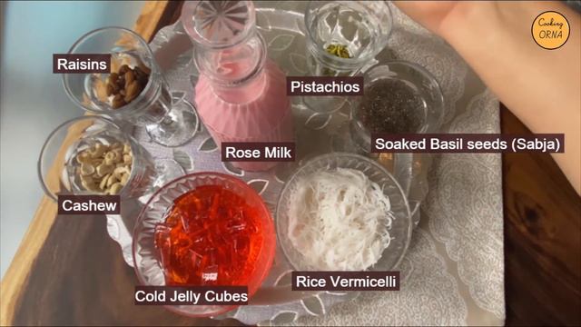 Rose Milk Dessert Platter | Falooda | Cooking ORNA