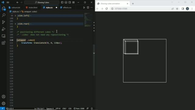 How to make 3d Cubes using HTML & CSS | CSS 3D animation | CSS transformation смотреть онлайн