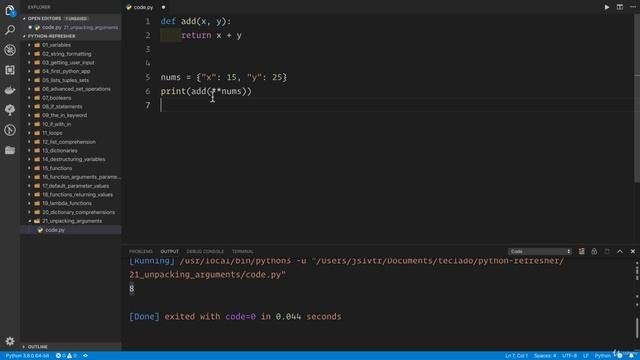 02 - A Full Python Refresher - 023 Unpacking arguments смотреть онлайн