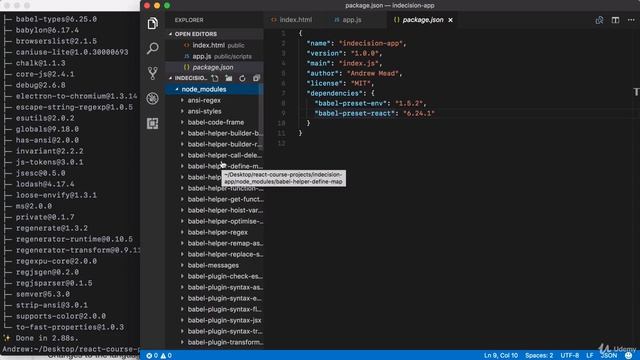 The Complete React Web Developer Course (with Redux) : Setting up Babel смотреть онлайн