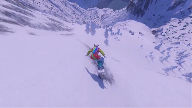 Длинный спуск на сноуборде без падений [Steep] смотреть онлайн