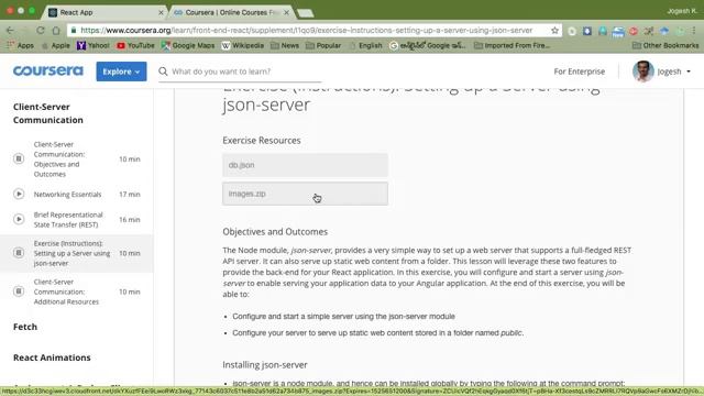 57. Exercise Video Setting up a Server using json server смотреть онлайн