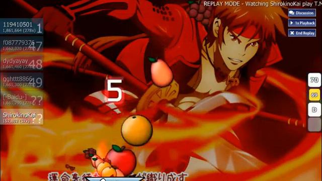 [Osu! (Catch the Beat mode) T.M. Revolution - SWORD SUMMIT [Normal] смотреть онлайн