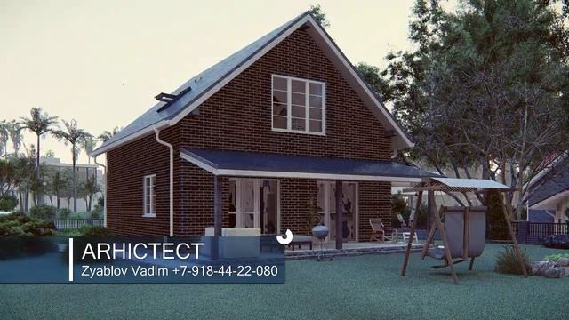 Дом с мансардной 8 на 9 с двухскатной крышей 137м2 смотреть онлайн