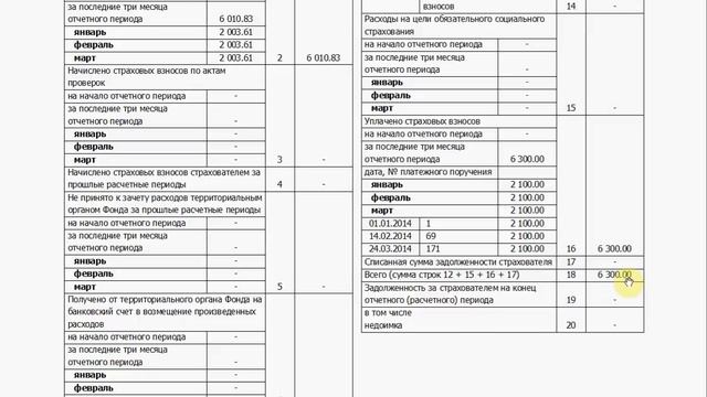 ФСС-4 образец отчета в Excel, скачать форму 4-ФСС и как заполнить отчет в ФСС смотреть онлайн