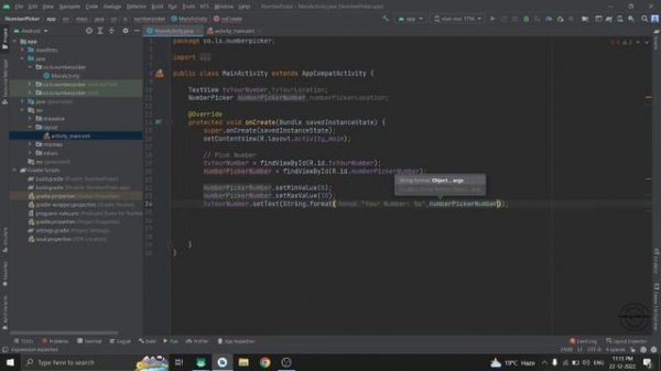 How to use the Number Picker in Android Studio | Numbers and Text | Android Studio Tutorial