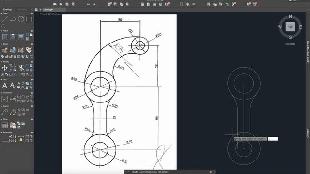 AutoCAD - 2D Tutorial for Beginners - Exercise 7 смотреть онлайн