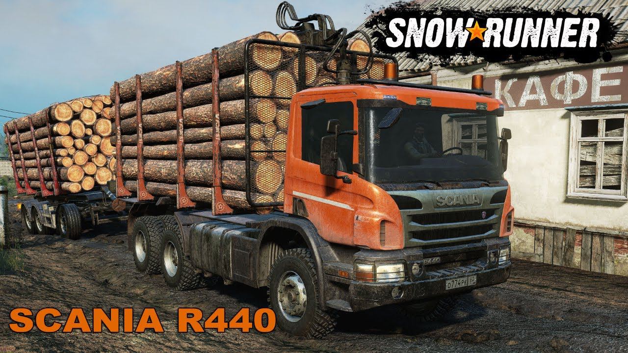 SnowRunner обзор SCANIA R440 Приватный мод 4K