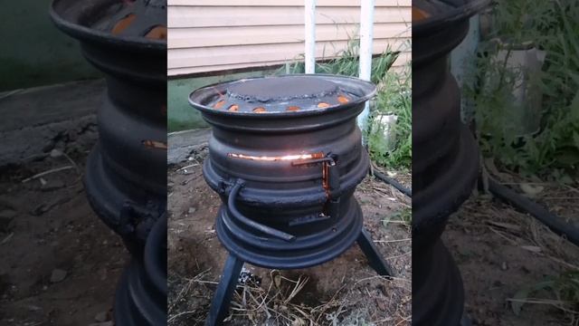 Печь из колёсных дисков смотреть онлайн