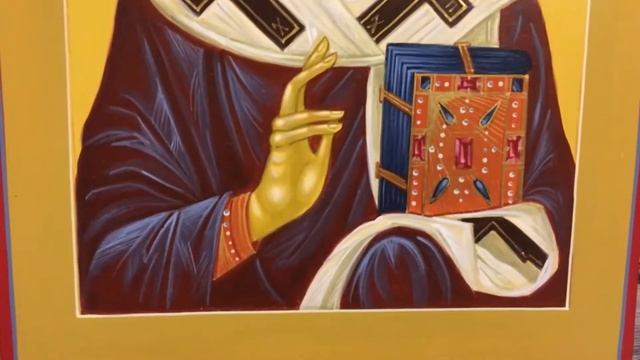 Рукописная икона святителя Николая Чудотворца под старину смотреть онлайн