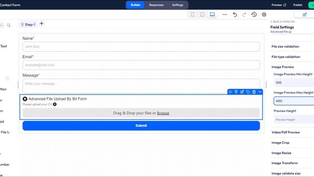 Image Preview in Advanced File Upload with Bit Form смотреть онлайн