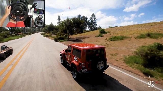 I picked up a JEEP waranglerdry old car ! Forza Horizon 5 4K extreme picture quality steering wheel смотреть онлайн