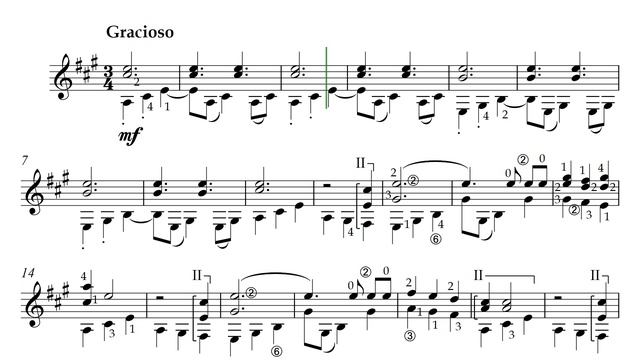 Неизвестный автор. "Сахуриана" ("Утки в лагуне..."). Аранжировка: Карлос Перес. Видео партитуры