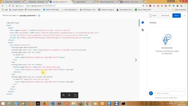 how to create copyright symbol using bootstrap framework смотреть онлайн