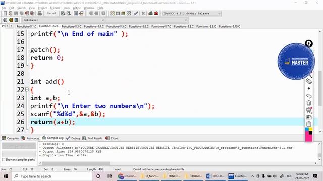 Add given two numbers using functions without arguments and with return values смотреть онлайн
