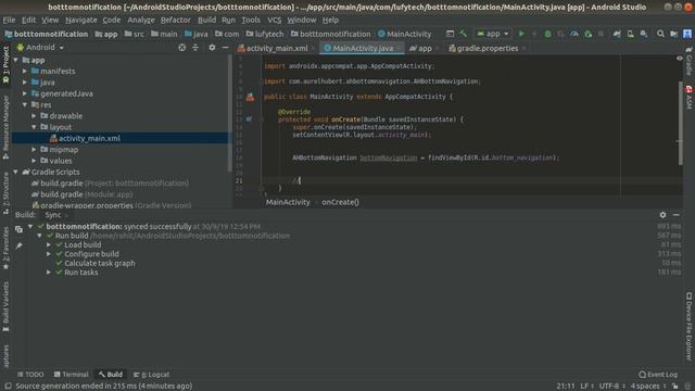 Bottom Navigation Bar with badge/notification смотреть онлайн