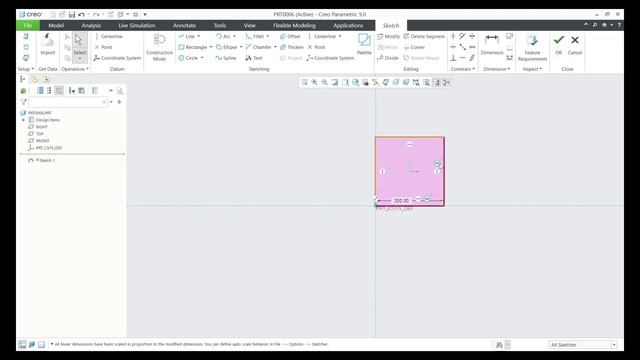 Creo How To Dimension Sketch смотреть онлайн
